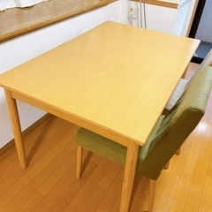 ダイニングセット3点　80×120cmの画像