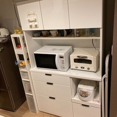 キッチンボード　エトナ105KB WH/SI【ニトリ】