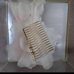 髪飾り　ホワイト×ピンク　洋風　花　パールの画像