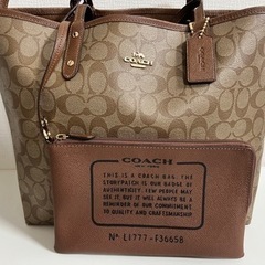 【極美品】COACH シグネチャートート　キャンバス　リバーシブル