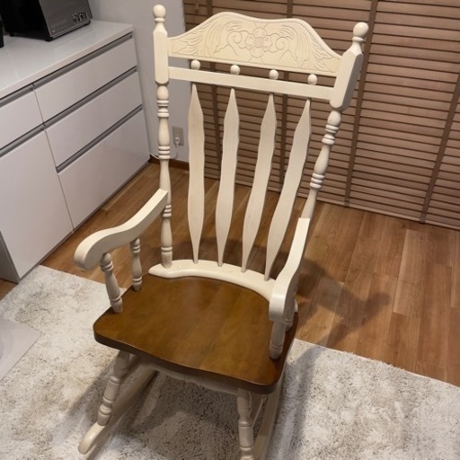 【値下げ/美品】ロッキングチェア アンティーク調 パーソナルチェア