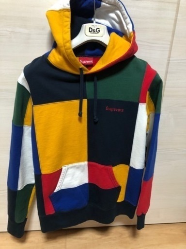 美品 Supreme シュプリーム マルチカラー パッチワーク パーカー