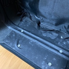 【無料】2輪キャリーバッグ　黒ピンクドットの画像