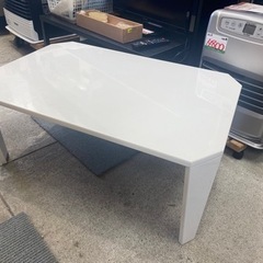 ニトリ 折りたたみテーブル ホワイト シャイン ローテーブル 中古 