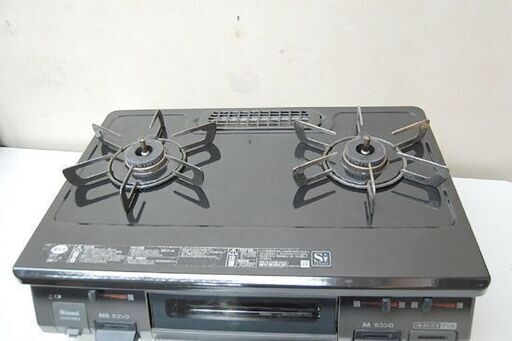 ガステーブル LPガス 2019年製 幅60cm 水なし片面焼き リンナイ KGM64BK2L ガスコンロ ガス台 Rinnai プロ