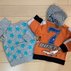 子供服　裏起毛トレーナー、パーカー　90cmセットの画像