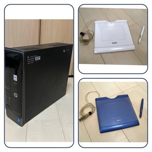 HP デスクトップスリムパソコン+ワコム　ペンタブレットセット!!