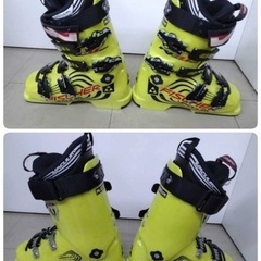 ● FISCHER VACUUM RC4 100 JUNIOR フィッシャー スキー ブーツ 278 mm 23.5cm スキー靴 イエロー 中古 現状品 ①の画像
