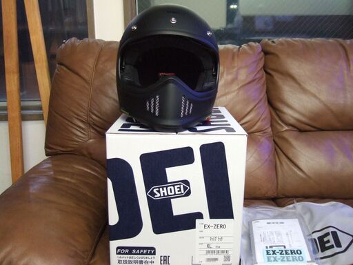 超美品！試着のみ！shoeiヘルメット　EXZERO マッドブラック　XL