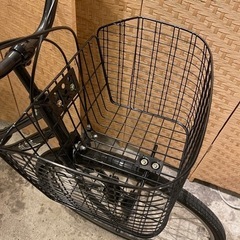 【売約済み】　自転車 ママチャリ 6段変速ギア 26インチ 鍵付 ギア付き dixhuit 黒 ブラック カゴ つき 通学 シティサイクル 変速 ライト付き おしゃれの画像