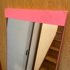 ミラー　ピンク　全身鏡の画像