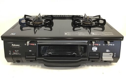 23Y018 ジ6 Paloma パロマ ガスコンロ LPガス IC-N900B-R 右強火 2015年製 中古