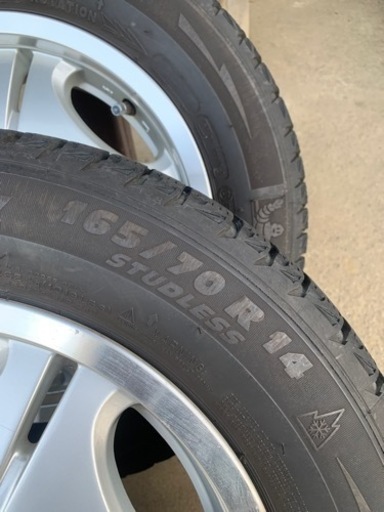 Cittaアルミホイール スタッドレスタイヤ 165/70R14付き