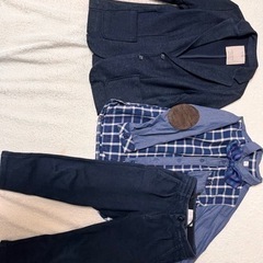 ZARA デニムフォーマルスーツ フォーマルシューズ120cm ...