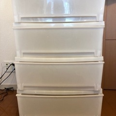 収納タンスプラスチック引き出し　木天板