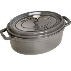 STAUB ストウブ ココット オーバル 23cm グレー 新品未使用】5/8受渡し〆_正規品_28,000円相当_ストウブ