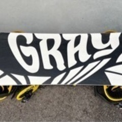 取引中【中古】GRAYスノーボード+ビンディング 身長160cm...
