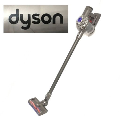 ◆FI14/35　動作品 dyson ダイソン 61034 コードレスクリーナー 2019年製 V6 カーボン ファイバ ブラシ 49852 掃除機 充電器付 ACアダプター