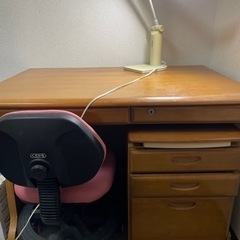 勉強机 学習机 椅子&スタンドライト付き