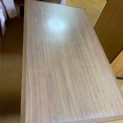 美品！2本脚ダイニングテーブル　ブラウン