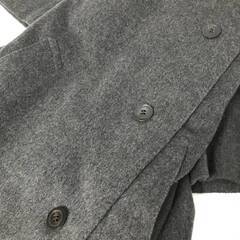 🔷🔶🔷FYS3/14 LANVIN ステンカラー コート ランバン ウール 100％ コート ロングコート 灰 グレー メンズ 男性用 フォーマル ネーム有🔷🔶🔷の画像