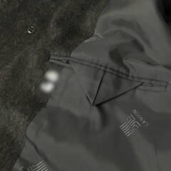 🔷🔶🔷FYS3/14 LANVIN ステンカラー コート ランバン ウール 100％ コート ロングコート 灰 グレー メンズ 男性用 フォーマル ネーム有🔷🔶🔷の画像