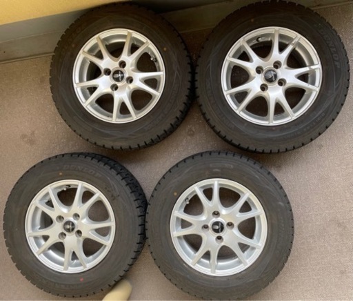 スタッドレスタイヤ＋アルミホイール　185/70/R14 4H/PCD100