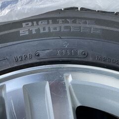 ★ スタッドレスタイヤ 純正スズキ アルミホイール 付 DUNLOP WINTER MAXX SJB 175/80R16 91Q 18年36週 ジムニーにて使用 ダンロップ 未使用かも？の画像