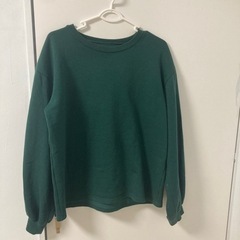 グリーンのトレーナー