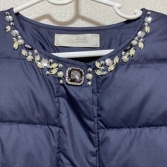 紺　コートの画像