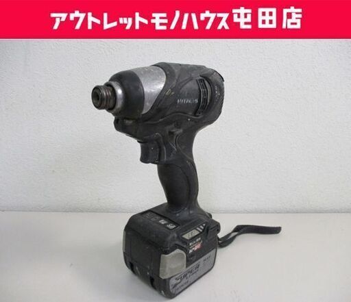 HITACHI 14.4V コードレス インパクトドライバ WH14DBAL2 本体+バッテリ1個 バッテリ BSL1430 ブラック