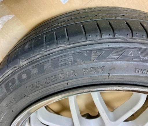商談中、レーシングスパルコ15インチ7Jタイヤ付き中古
