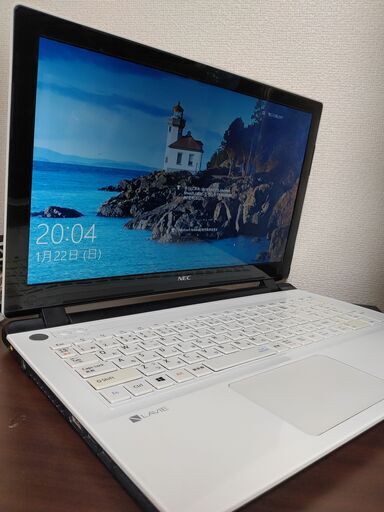 白NEC 高速SSD240G搭載 メモリ4G CD/DVD/読み書き 薄型スリムモデル 大