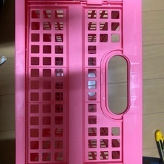 折りたたみコンテナ　ピンク、グレーの画像