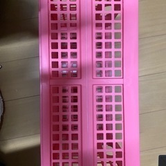 折りたたみコンテナ　ピンク、グレーの画像