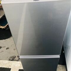 配送可能　2021年式　AQUA アクア AQR-13K (S) [冷蔵庫(126L・右開き) 2ドア ブラッシュシルバー]
