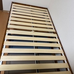 シングルベッド　フレームのみ　すのこベッド　ブラウン