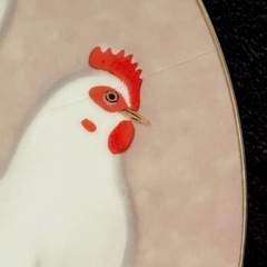 プレミアノリタケ サイン入り鶏文飾皿の画像