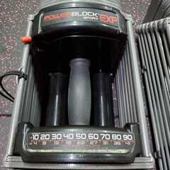 状態良好 POWER BLOCK/パワーブロック SP EXP 90LB 可変式ダンベル2個セット 2.3kg～41kg 27段階重量設定  手渡し希望/自社配送可能（配送エリアについてお問い合わせください）の画像