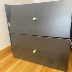 【取引中】IKEA イケア　カラックス　インサート引き出し2段①　2個セット　ブラックブラウンの画像
