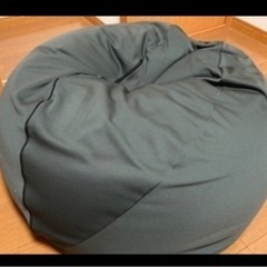 美品★ハナロロ　ビーズクッション　オニオン170リットルニットカバーセット　グレーの画像