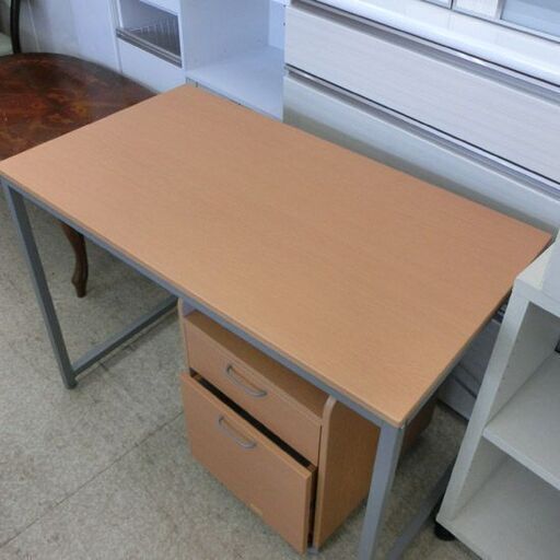 デスク＆袖机 木目調 幅100cm 100×55×72cm デスク 袖机 机 PCデスク 札幌 西野店