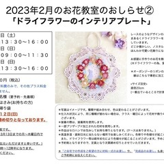 さいたま市南区　武蔵浦和駅徒歩5分　2023年2月「ドライフラワ...