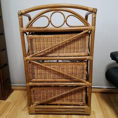 藤　ラタン　チェストの画像