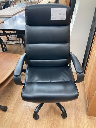 ★ジモティ割あり★ ニトリ チェア ブラック H105×W60×D66 クリーニング済み KJ1307