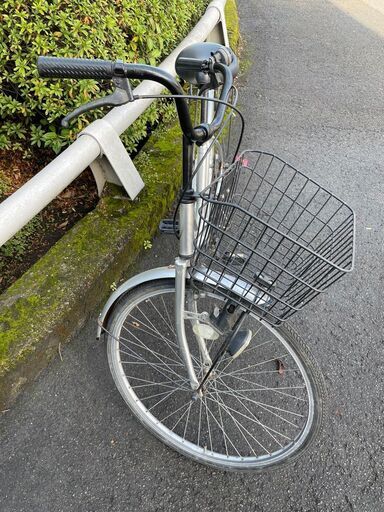 自転車　No.622　シルバー　26インチ　シティサイクル　ママチャリ　【リサイクルショップどりーむ鹿大前店】