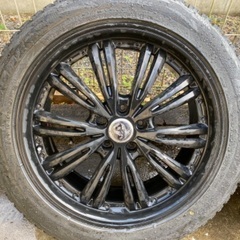 225/55R19 共豊アルミ＋ブリザック4本セット マットブラ...