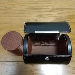 【美品】ネクタイ、腕時計ケース(黒)の画像