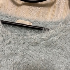 ミントグリーン ふわふわニット Mサイズの画像