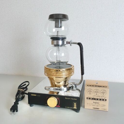 HARIO コーヒーサイフォン＆ビームヒーター（コーヒーサイフォン用熱源）フィルター１箱付き